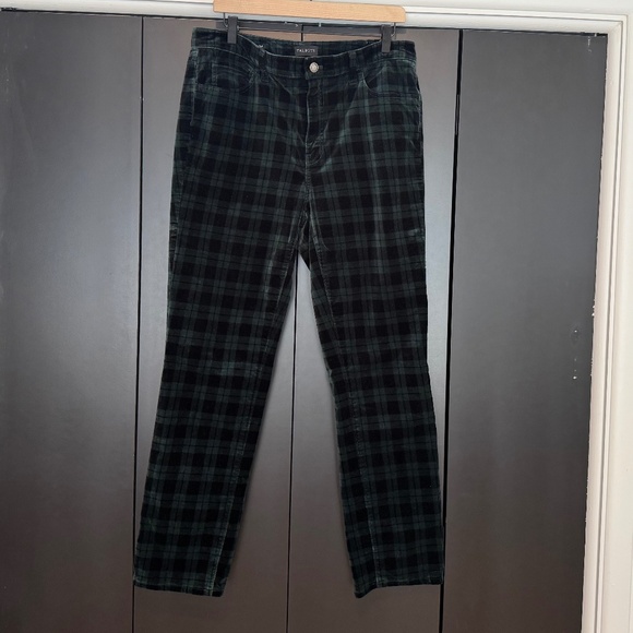 Talbots | Straight Leg Velveteen Pants - Black Watch Tartan - Picture 4 of 11